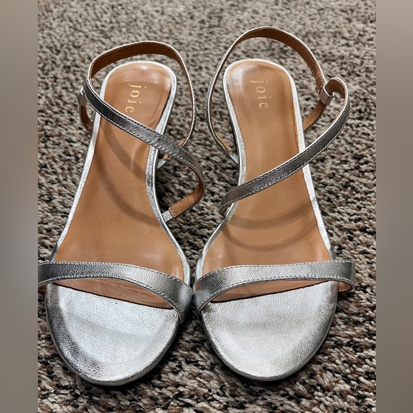 Joie Silver Women's Madi Slingback Mid- Heel Sandals - Picture 2 of 6